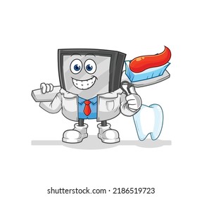 the tv dentist illustration. character vector