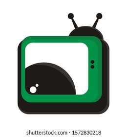 tv design logo - vector - illustration