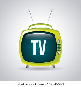 tv design over gray background vector illustration