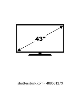 TV diagonal size, Diagonal Screen Size 43 inch