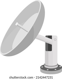 Receptor de disco de TV, ilustración, vector sobre fondo blanco.