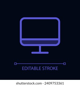 TV display pixel perfect glassmorphism ui icon for dark theme. Television. Color filled line element with transparency. Isolated vector pictogram for night mode. Editable stroke - Powered by Shutterstock - Get 15% off with code: PIKWIZARD15