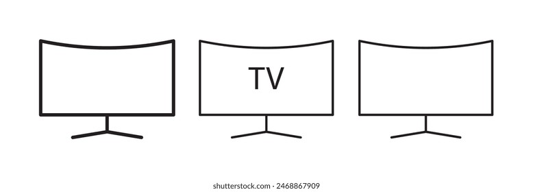 Pantalla de visualización de TV sobre fondo blanco, eps10