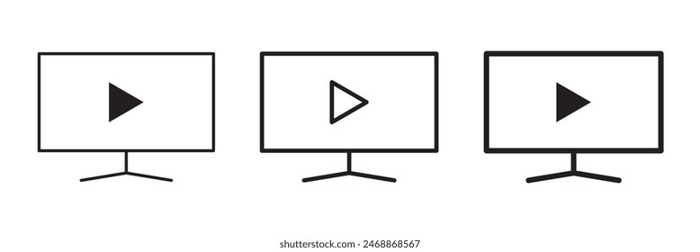 Pantalla de visualización de TV sobre fondo blanco, eps10