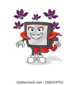 la ilustración de tv Dracula. vector de caracteres