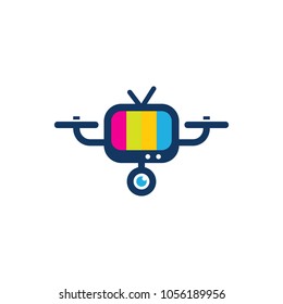 Tv Drone Logo Icon Design