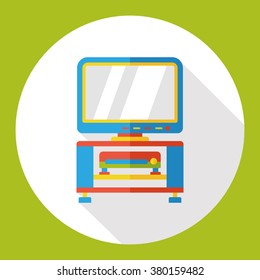 TV electricity flat icon