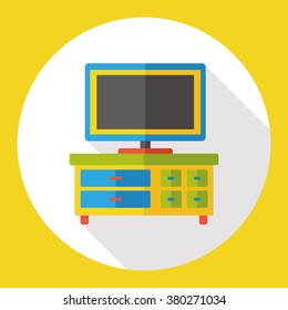 TV electricity flat icon