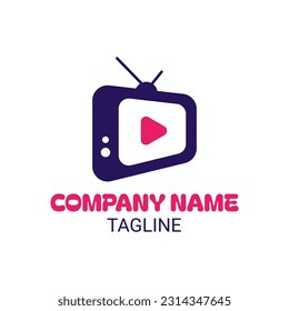 Plantilla de logotipo para medios electrónicos de TV