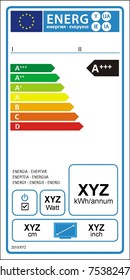 Etiqueta del gráfico de clasificación de energía de TV en el vector.