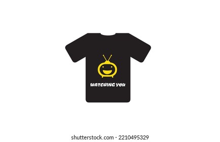  tv with face vector t-shirt design, illustration, text design