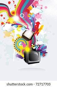 tv fantasy vector illustration