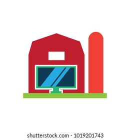 Tv Farm Logo Icon Design