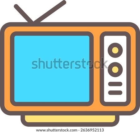 TV Filled Style Icon Design