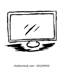 Tv flat screen lcd, doodle