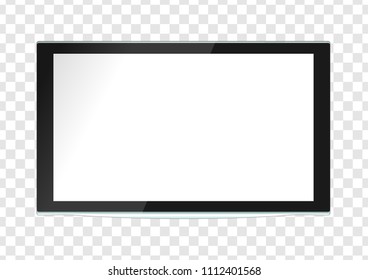 TV flat screen lcd, plasma realistic vector illustration.