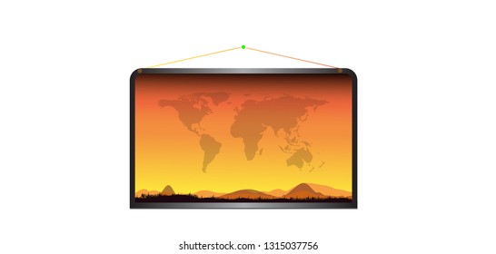 TV flat screen lcd plasma. Vector illustration.