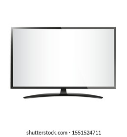 TV Flat Screen Lcd, Plasma Realistic Vector Illustration.