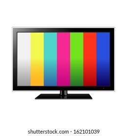 TV flat screen lcd, plasma realistic vector illustration.