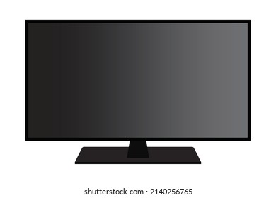 TV flat screen lcd, plasma, tv mock up. black blank HD monitor 6K TV flatmockup. Modern video panel black flatscreen.Vector Illustration. Widescreen show your business presentation on display.