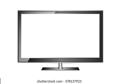 TV flat screen lcd, plasma realistic vector illustration.
