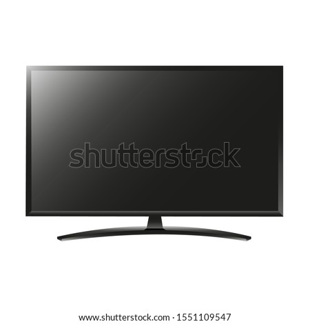 TV flat screen lcd, plasma realistic vector illustration.