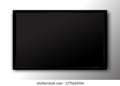 Lcd Tv Screen Isolated On Transparent Stock Vector (Royalty Free ...