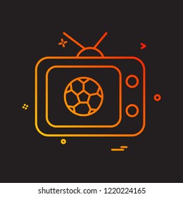 tv football icon vector design