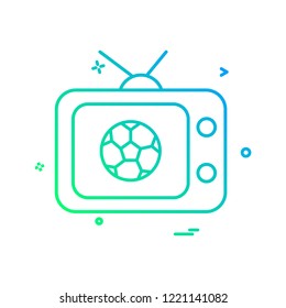 tv football icon vector design