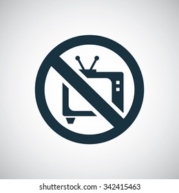 tv forbidden icon, on white background