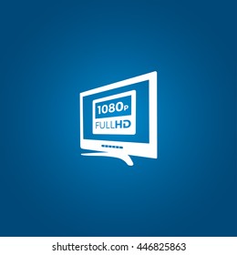 TV full hd icon vector