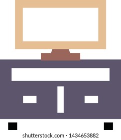 TV Furniture icon. Flat illustration colored vector Home Furniture icons for web