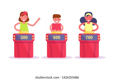 Tv game show Vector. Cartoon. Isolated art on white background. Flat