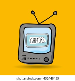 tv for gamer play icon vector illustration