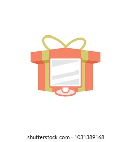 Tv Gift Logo Icon Design