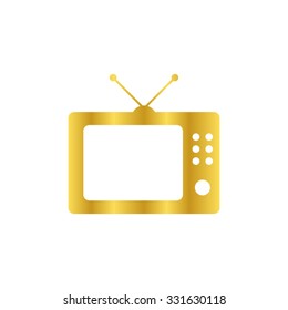 TV - gold vector icon