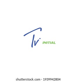 Logo manuscrito de televisión para identidad