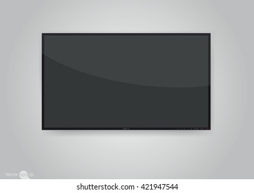 TV hanging on the wall