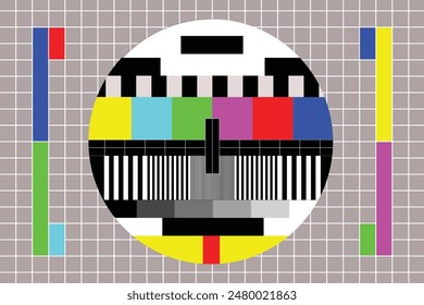 The TV has no signal, Background colorful of TV has no signal