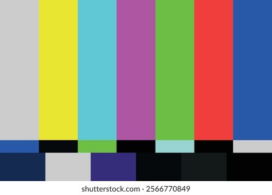 The TV has no signal, Background colorful of TV has no signal