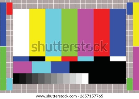 The TV has no signal, Background colorful of TV has no signal