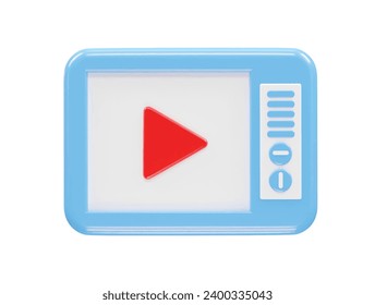 Tv icon 3d rendering illustration element