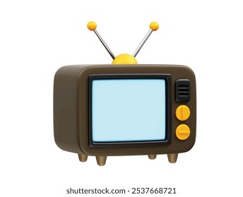 ícone de TV Ilustração vetorial de renderização 3d. Ilustração de renderização de ícone de televisão 3d.