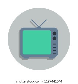 TV icon in badge style. One of web collection icon can be used for UI, UX