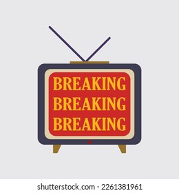 TV icon "Breaking" - vector illustration