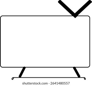TV icon in clean vector style, representing television, media, or entertainment. Perfect for apps, websites, and UI design. Fully editable, scalable, and easy to customize.