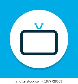 Tv icon colored symbol. Premium quality isolated television element in trendy style.