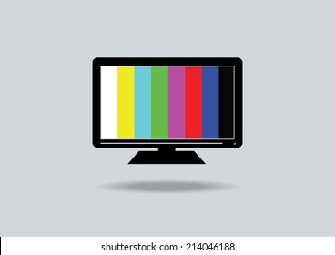 TV icon with colour bar