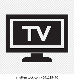 tv icon design Illustration