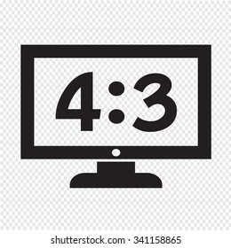 tv icon design Illustration